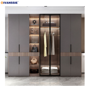 Givanssie thiết kế sang trọng cao cấp đa chức năng tủ quần áo phòng ngủ tiết kiệm không gian Modular công suất lớn tủ - Product Image 1