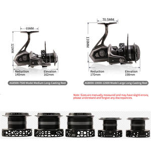 13กก./15กก. อัตราส่วนความเร็วลากสูงสุด4.1:1/5รอกหมุน1:1ทำจากอลูมิเนียมอัลลอยด์รอกสายเบ็ดตกปลา - Product Image 6