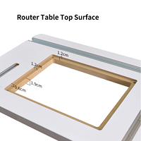 Table de toupie 24''x15.8''x14.6'' avec support et guide de coupe réglable pour table de toupie
