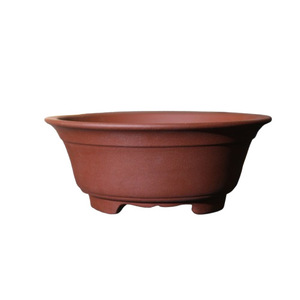 Round Zisha Bonsai <b>Pot</b> Handmade Yixing Purple <b>Clay</b> Antique Style Desktop Planter - Product Image 5