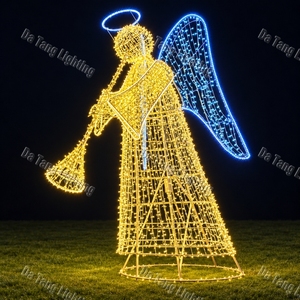 Christmas Decorative LED <b>Lighted</b> Angels for Commercial Streets Resorts Plazas Parks and Holiday Photo Installations - Product Image 3