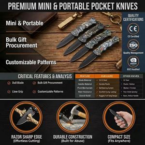 Factory Wholesale OEM Custom 6-inch Length Steel Blade 3D Printed <b>Plastic</b> Handle EDC Mini Tactical Camping Folding <b>Pocket</b> Knife - Product Image 2