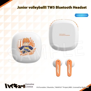 Personaggio Anime Hinata Shoyo con licenza ufficiale senza fili per auricolari Bluetooth cuffie musicali portatili In-Ear per i giocatori