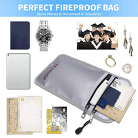 Bolsa de Almacenamiento de Documentos A4 Impermeable con Revestimiento de Silicona, Cierre de Cremallera, Logotipo Personalizado, Resistente al Fuego, Minimalista y Segura para Negocios