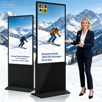 Affichage numérique sur pied 55 pouces pour la publicité dans les centres commerciaux européens, la promotion de la marque, la guidée des clients, écran terminal