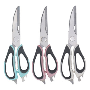 <b>Kitchen</b> <b>Scissors</b> Stainless Steel Multi-purpose For Fish Chicken Bone Home Use Straight Head Full Handle - Product Image 1