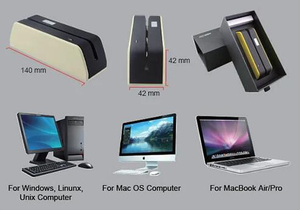 Máy đọc ghi thẻ từ HiCo 3 đường USB nhỏ nhất MSRX6 di động cho PC Windows Android IOS Phone - Product Image 5