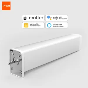 TYSH Matter Over Wifi Slide Smart Curtain Motor With Diy Rails Alexa Google Home Matter Wifi Curtain Motor Curtain Track