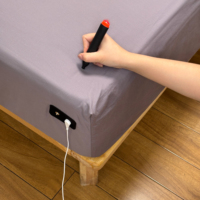 Vente Flash Drap de Lit Conducteur de Luxe en Tissu 15% Coton Argenté 400TC Écologique Toutes Saisons pour Sommeil Profond et Connexion à la Terre