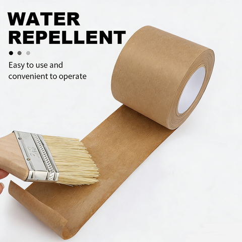 Factory Custom Logo Printing Biodegradable Water Activated Gummed Kraft Tape Heat-resistant Reinforced Personalized Sealing