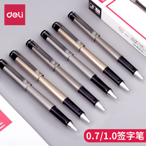 Deli Gel Pen 1.0mm Bullet Tip Black Ink Office School Use Plastic Shell Caps Closure - Product Image 4