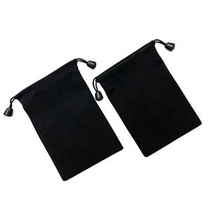 Pochette de rangement ovale en velours avec cordon de serrage, impression sérigraphiée du logo personnalisé, pour bijoux, cadeau pour boucles d'oreilles, taille personnalisée - Product Image 5