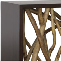Table d'appoint de couloir style ferme, branches de teck, console d'intérieur, table de designer moderne, faite à la main, en bois massif, mobilier durable