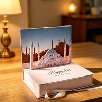Boîte rigide de luxe en forme de livre 3D pop-up, boîte cadeau en papier magnétique personnalisée avec ruban pour les cadeaux de fêtes et d'anniversaires