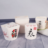 Boîte à pâtes/nouilles en papier kraft biodégradable de qualité alimentaire, avec logo personnalisé imprimé, 14oz 16oz 26oz 32oz, pour emporter