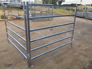 Panneau de clôture pour vaches de ferme détachable et antirouille 1,8*2,9m, galvanisé à chaud argenté, taille personnalisée, solution complète pour clôture - Product Image 4