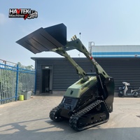 Mini-Lader Kompaktlader mit Kubota D1105 Dieselmotor PLC-Steuerung Kompakte Gummiketten und Schaufel