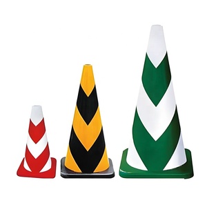 Coni Stradali Pieghevoli in PVC/PE Arancione Solido Riflettente Prismatico ad Alta Intensità, 70cm, 18", 28", 36" - Vendita all'Ingrosso - Product Image 4