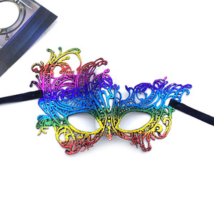 Blue Sliver Woman Sequin Luminous Halloween Superhero Colour In <strong>Masquerade</strong> Mardi Gras Lace Flower Fancy Plastic <strong>Mask</strong> For Party