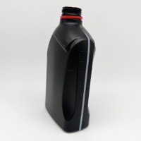 Botella de 1 Litro de HDPE Vacía para Aceite de Motor, Bidón con Tapa de Rosca Antirrobo para Uso en Motores