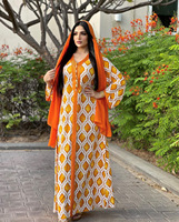 Nouvelle robe longue musulmane pour femmes, jalabiya ample, grande taille, robe longue imprimée, abaya turque, robe arabe, abaya pour femmes, Dubaï
