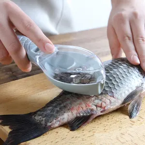 kitchen wares manual fish scale planer tool with cover fish scale remover scraper fish scale scraper