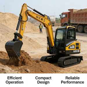 Mini-excavatrice sur chenilles de 3 tonnes pour le <span class=keywords><strong>d</strong></span>éneigement et l'entretien hivernal, excavatrice hydraulique sur chenilles - Product Image 1