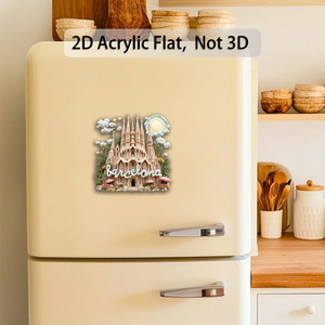Imán de Arquitectura Española - <span class=keywords><strong>Sagrada</strong></span> <span class=keywords><strong>Familia</strong></span> y Monumentos de Barcelona, Exclusivo para Entusiastas de los Viajes, Acrílico - Product Image 5