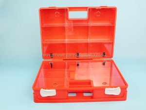 Boîte de premiers secours vide de luxe en ABS avec poignée pour un transport facile et pouvant être fixée au mur avec son support mural - Product Image 3