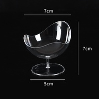 Gobelets à dessert carrés en plastique transparent jetables avec couvercle pour pudding, mousse, gelée, table de desserts, mini boîtes de service créatives