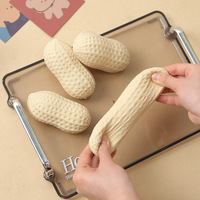 Jouet Squishy Cacahuète Réaliste 11cm en EVA à Rebond Lent, Fête du Poisson d'Avril, Anti-stress, Jouet à Presser à la Main pour Enfants de 5 à 7 Ans