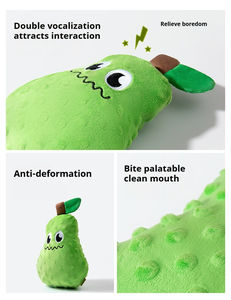 Fishprincess interaktif ses yapma köpek oyuncaklar küçük çiğnemek dayanıklı peluş Pet Squeak dayanıklı oyuncaklar malzemeleri - Product Image 2