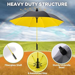 Hot Selling Rib 27 Inches Straight <b>Umbrella</b> <b>Windproof</b> Golf With Cover - Product Image 3
