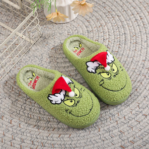 Nouvelle Arrivée <span class=keywords><strong>Chaussons</strong></span> 3D <span class=keywords><strong>Grinch</strong></span> Dessin Animé pour la Maison, Doux, Confortables, en Peluche, pour Intérieur et Extérieur, Idéals pour Fêtes de Noël, Direct Usine - Product Image 6