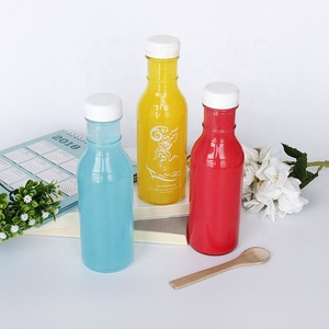 Contenitore all'ingrosso di vetro rotondo chiaro alla moda con coperchio filettato per salse sciroppi marmellate frullati e bevande - Product Image 6