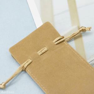 Sac à cordon pour bijoux en daim imprimé de logo personnalisé pour mini produits Petit sac cadeau pour l'emballage de bijoux Pochette en daim pour <span class=keywords><strong>parfum</strong></span> - Product Image 5