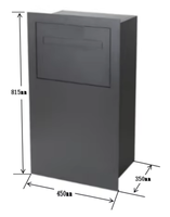 Boîte aux lettres murale extérieure en métal imperméable grande capacité sécurisée pour colis