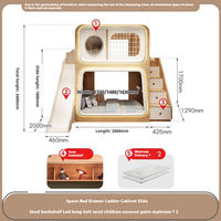 Garde-corps pour enfants Lit à capsule spatiale Petit lit superposé créatif innovant Lit superposé composite haut et bas en forme de S