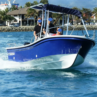 Bateau de pêche en fibre de verre à grande vitesse, petit bateau panga de 4 à 8 m, vente directe d'usine Liya