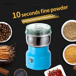 Home 220v Stainless Steel Mini Spice And Coffee Grinder Electric Burr Bean Mill Machine