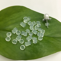 100 pièces/sac 2026 Meilleures ventes Bouchons d'oreille pour boucles d'oreilles, transparents antidérapants DIY, type hamburger