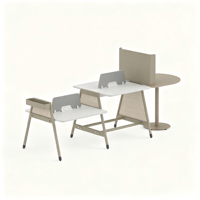 Meubles de bureau personnalisés, poste de travail partagé linéaire avec armoire de rangement, solution modulaire pour l'espace de bureau