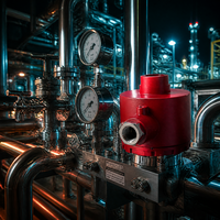 Boîtier métallique rouge usiné CNC de haute précision JXD Machining pour détecteurs de gaz robustes et capteurs de sécurité industrielle