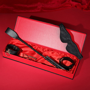 Sm Gift Box <b>Set</b> Black Leather Paddle Cuffs <b>Bondage</b> Props For Couples Valentine'S Day - Product Image 4