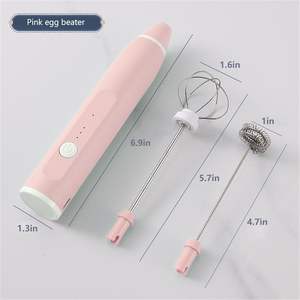 Batteur à main rechargeable en acier inoxydable pour cuisine, fouet à œufs, mousseur à lait, fouet électrique portatif pour matcha et café - Product Image 2