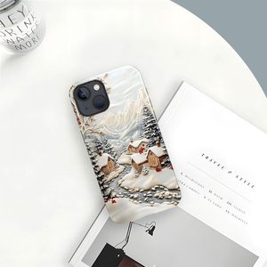 เคสโทรศัพท์กันกระแทก 2-in-1 TPU+PC ลายคริสต์มาส 'Cabin After a Heavy Snow' ป้องกันการตกกระแทก - Product Image 3