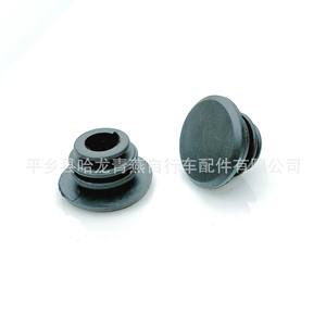 Bicycle Handlebar <b>Plugs</b> 22.2mm Black <b>Rubber</b> For Mountain Bikes - Product Image 1