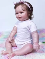 Muñeca Bebé Reborn de Silicona Suave de 20 Pulgadas Hecha a Mano, Juguete Realista de Alta Simulación para Niñas