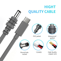 Câble d'alimentation USB C vers DC pour Starlink Mini, câble d'alimentation DC de remplacement étanche compatible avec Starlink Mini