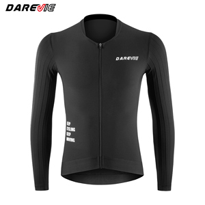 Darevieカスタムホワイトブラックカスタムエアロ自転車ジャージシャツ卸売メンズサイクリングジャージUVカット長袖エアロバイクウェア - Product Image 6